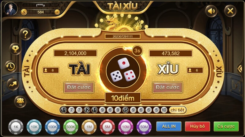 Tài Xỉu tại casino online